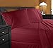 Clara Clark Bed Sheets, Premier 1800 Series 4 Piece Bed Sheet Set, Deep Pocket, Wrinkle, Fade, Stain Resistant, Luxury Soft Bedding Sheets & Pillowcases, Queen, Burgundy Red