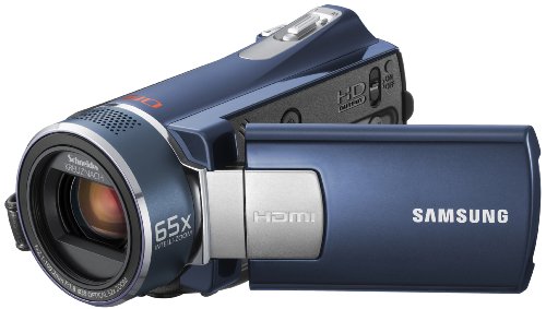 Samsung SMX-K40 SD Camcorder (SDHC/ MMC Card, 65-fach intelli Zoom, 6,9 cm (2,7 Zoll) LCD-Display) blau