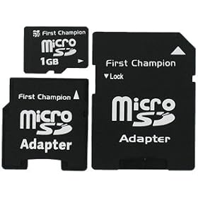 Click here to buy 1GB MicroSD Secure Memory Card w  Mini and SD adapters by First Champion.