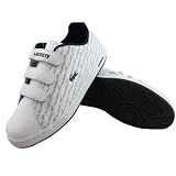 Junior Boys Lacoste Leather Trainer Shoes Size UK 2-5.5