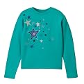 Girls' Hanes Long-Sleeve Fleece Crew - Blue