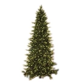 GKI Bethlehem Lighting Pre-Lit 9-Foot PE/PVC Christmas Tree with 500 Warm-White Frosted Wide-Angle LED Lights, Slim Palisade