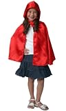 Girls Red Riding Hood Dressup Halloween Costume Little Cape Cloak