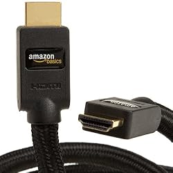AmazonBasics High-Speed HDMI Braided Cable (6.5 Feet/2.0 Meters)