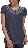 IZOD Women's Bohemian Smocked Short Sleeve Top