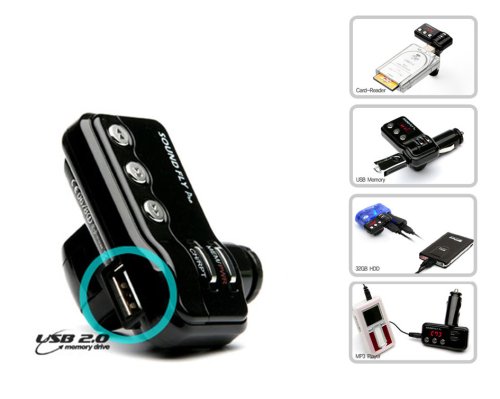 Accessory Shop Sound Fly PRO Wireless FM Transmitter (205 Channels!) with RDS and a free remote control (Compatible with USB Memory).