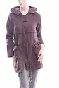 JACKE DAMEN FLEECE MIT KAPUZE, GRAU