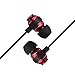 Francois et Mimi in-Ear 3.5mm Aux Hi-Fidelity Headphones Earbuds CH-13, Red
