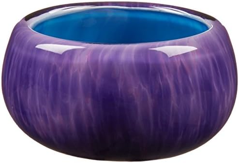 Petite Hand Blown Decorative Glass Blue and Purple Ring Bowl from Utopia Gallery