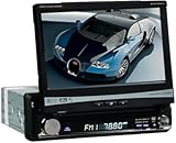 In Dash Car DVD CD MP3 MP4 Player With Bluetooth and Build-In 7 TFT Touch Screen Motorized Screen face off Panel