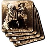 Sitting Bull and Buffalo Bill 1895 Sepia - Set Of 4 Coasters - Soft
