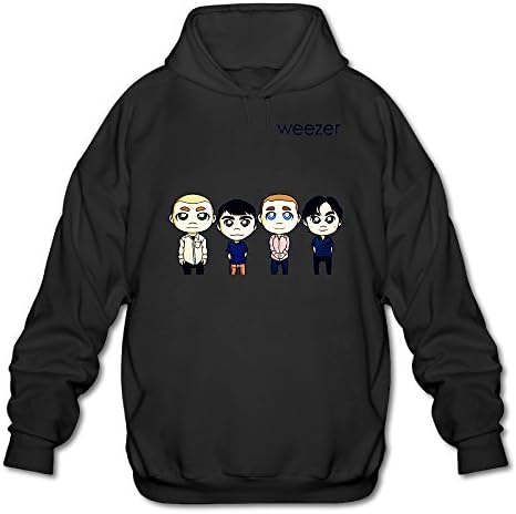 SHUMY Commission Weezer Men's Funny Hoodies Sweatshirt Black