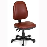 Antimicrobial Vinyl Computer Swivel Desk Chair Wine Vinyl/Black Base