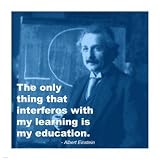 Einstein Education Quote Poster (14.00 x 14.00)