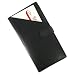 Leather Passport and Ticket Holder Travel Wallet Black