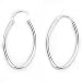Barse Sterling Silver Oval Endless Hoop Earring, 4.0cm