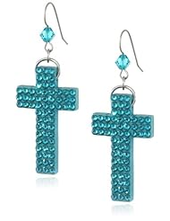 TARINA TARANTINO Micro Pave Cross Drop Earrings