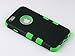 ULAK iPhone 6S Case, iPhone 6 Case, Hybrid Soft Silicone Hard PC Case Anti Slip Heavy Duty High Impact Dust Scratch Shock Resistance Protective Cover for iPhone 6/6S 4.7 Inch, Black/Green