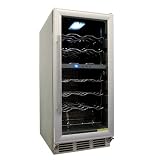 Vinotemp VT-32 32-Bottle Front-Venting Wine Chiller, Stainless Steel