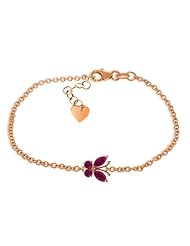 14k Rose Gold Ruby Butterfly Bracelet