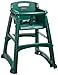 Rubbermaid Commercial Sturdy Chair Youth Seat High Chair with Wheels, Dark Green, FG780508DGRN