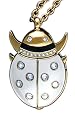 Kenneth Jay Lane Women's White Lady Bug Pendant Necklace #KJ1209-WT