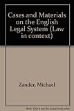Cases and materials on the English legal system
