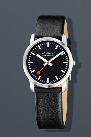 Mondaine Womens A6723035111SBC Simply Elegant Leather Band Watch Mondaine Womens A6723035111SBC Simply Elegant Leather Band Watch