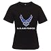 Women's Black T-Shirt of U.S. Air Force Logo (United States Air Force)