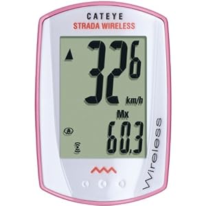 CatEye Strada Wireless Bicycle Computer CC-RD300W (Pink/White)
