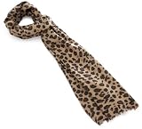 MIR Women's Oversize Leopard Printed Cashmere Wrap