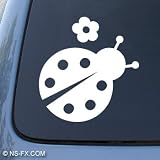 LADYBUG - Lady Bug - Car, Truck, Notebook, Vinyl Decal Sticker #1094 | Vinyl Color: White