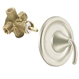 Moen T2141BN-2510 Icon Posi-Temp Valve Trim Set with Lever Handle with Valve, Brushed Nickel