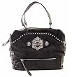 Guess Blondie Large Satchel Brown Vinyl Ladies Handbag
