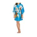Lovekimono Women's Short Yoko Silk Satin Kimono Dressing Gown