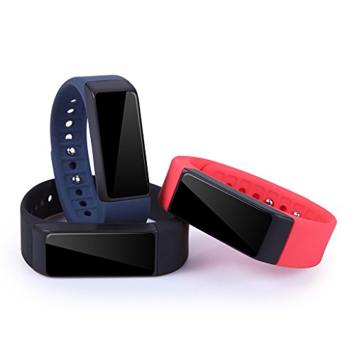 OUMAX T3â„¢FIT T3 (3 Colored Bands) Activity and Fitness Tracker With 0.91inch OLED Touch Screen, G Sensor, Sleep Monitor and Smart Notifications for IOS & Android Devices (Support IOS9.0)