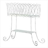 WHITE DISTRESS METAL PLANT STAND