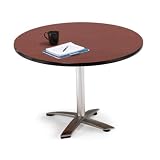 OFM FT42RD-MAHOGANY 42 Inch Round Flip-Top Multi-Purpose Table-Mahogany by OFM