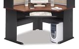 BUSH INDUSTRIES / BSHWC90466A / Series A Corner Desk, 47-1/4w x 47-1/4d x 29-7/8h, Hansen Cherry / Sold as 1 EA