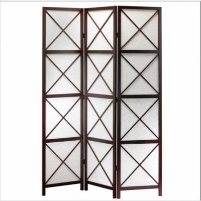 Adesso WK3802-15 Apex Folding Screen, Dark Walnut