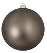 Matte Gunmetal Gray Commercial Shatterproof Christmas Ball Ornament 8" (200mm)
