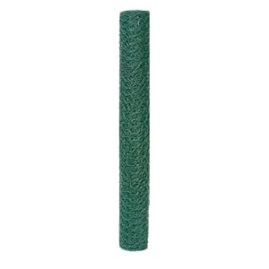1 Inch Mesh x 48 Inch Tall x 25 Feet Long PVC Coated Hex Poultry Netting