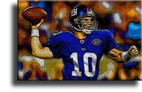 Completely Handpainted American Football Sport Painting, Custom Order FL3701, Oil on Canvas, with Option to Paint Jerry, Brett & Co. from Any Other Favorite Photograph or Picture, Unframed, Size 16