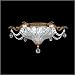 Schonbek 5633-27SH Milano 2 Light Flush Mount in Parchment Gold with Swarovski Strass Silver Shade crystal