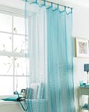 POPSICLE TAB TOP VOILE CURTAIN PANEL IN BLUE