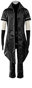Mtxc Men's Togainu no Chi Cosplay Costume Shiki Kid Size Large Black