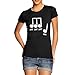 Women Cotton Novelty Funny Music Note Print T-Shirt