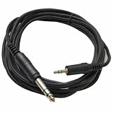 Seismic Audio - SA-iERQM10 - 1/8" (3.5mm) Stereo Male to 1/4" Male Patch Cable - 10 Foot