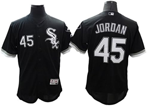 White Sox 45 Michael Jordan Black Flexbase Jersey Size-XXL