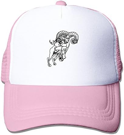 ERTYP Animal Goat Ram Tattoos Mesh Cap Pink